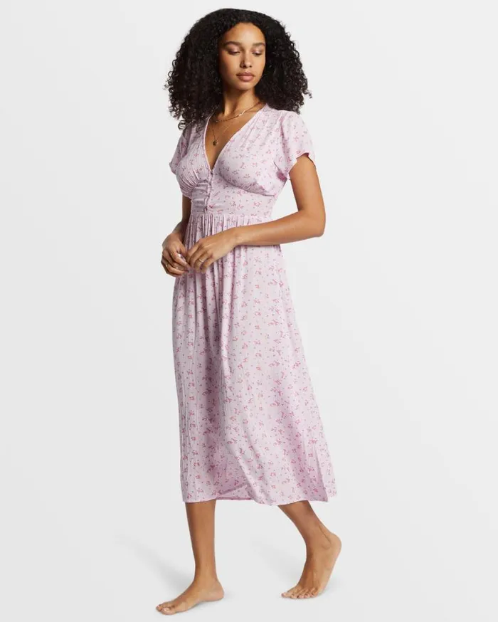Womens Morning Sky Midi Dress Iced Lavender Billabong Dresses Womens Morning Sky Midi Dress Iced Lavender Billabong Dresses