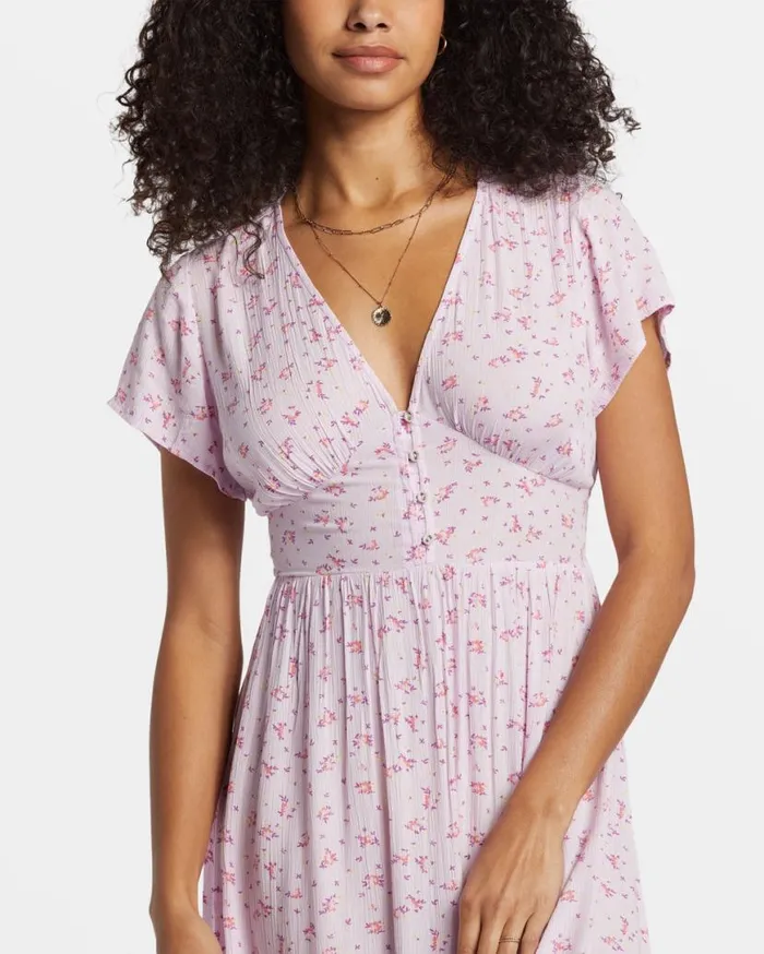 Womens Morning Sky Midi Dress Iced Lavender Billabong Dresses Womens Morning Sky Midi Dress Iced Lavender Billabong Dresses