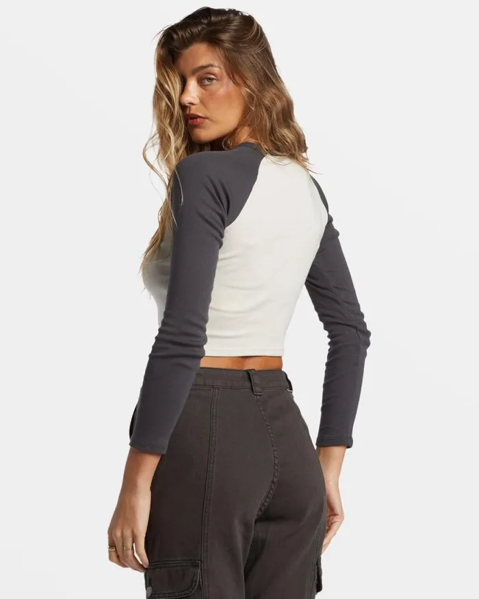 Womens Mystic Wave Long Sleeve Cropped Tshirt White Cap Billabong Graphic Tees and Tanks Womens Mystic Wave Long Sleeve Cropped Tshirt White Cap Billabong Graphic Tees and Tanks