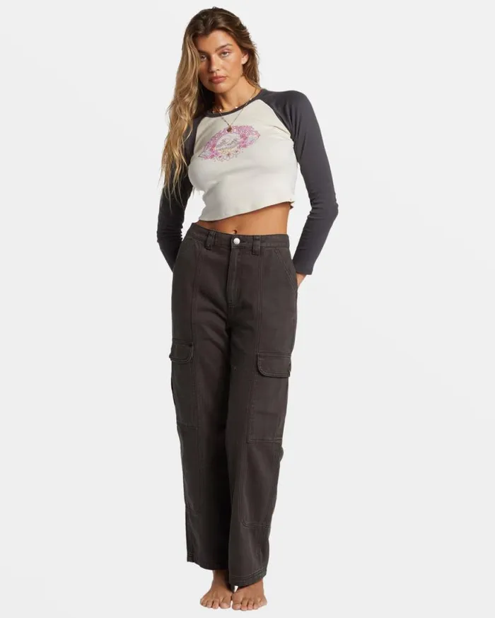 Womens Mystic Wave Long Sleeve Cropped Tshirt White Cap Billabong Graphic Tees and Tanks Womens Mystic Wave Long Sleeve Cropped Tshirt White Cap Billabong Graphic Tees and Tanks