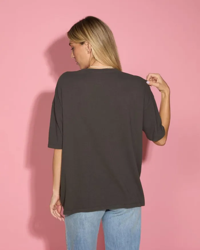 Womens Natural Mystic TShirt Off Black Billabong Graphic Tees and Tanks