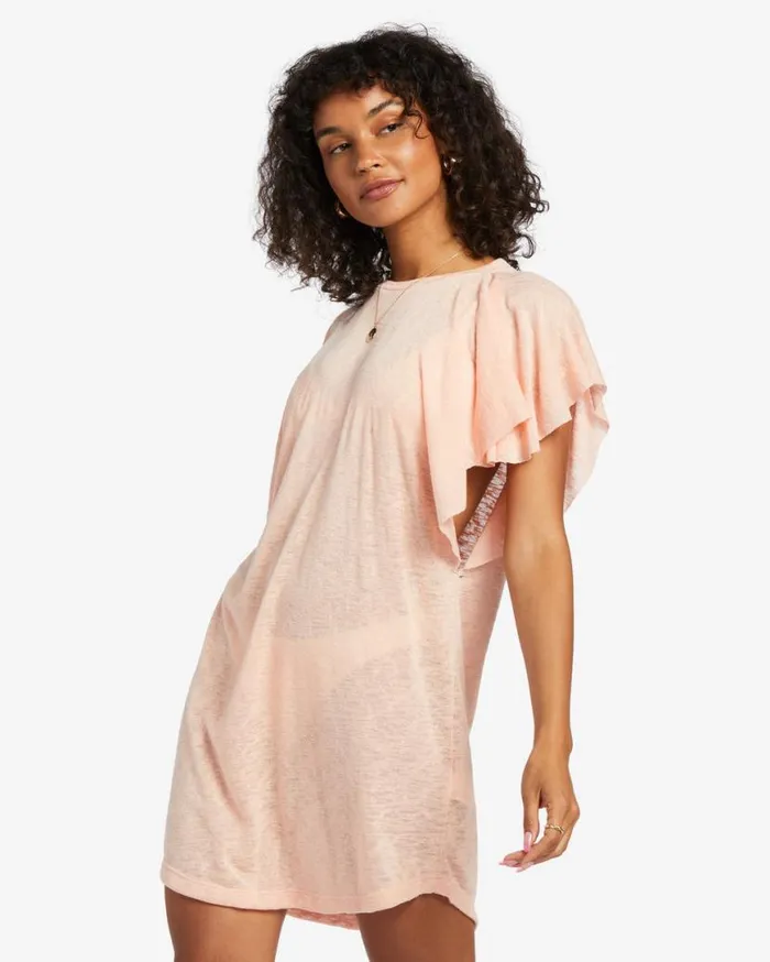 Womens Out For Waves CoverUp Dress Soft N Peachy Billabong Dresses