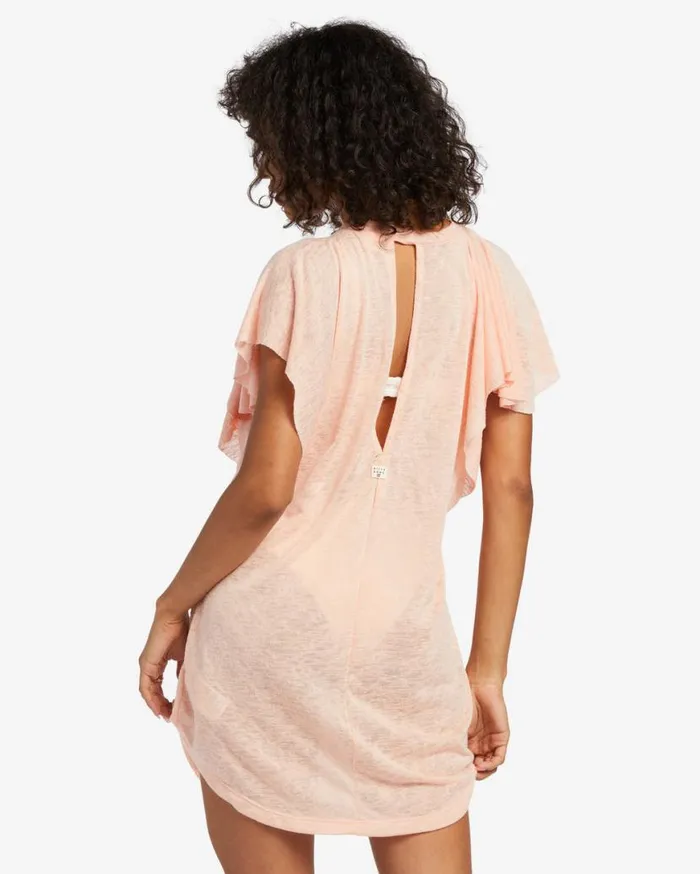 Womens Out For Waves CoverUp Dress Soft N Peachy Billabong Dresses Womens Out For Waves CoverUp Dress Soft N Peachy Billabong Dresses