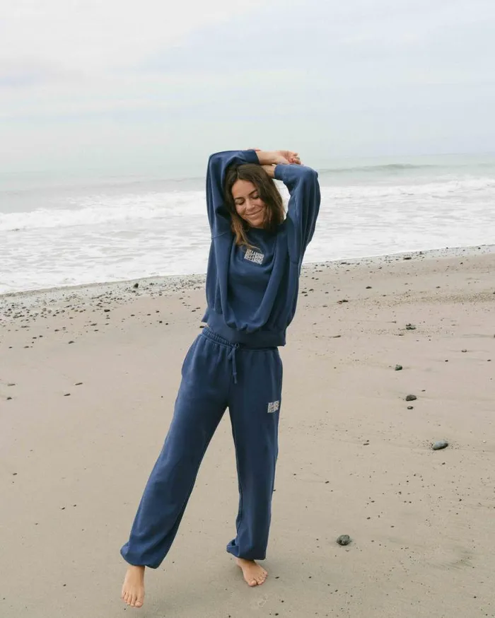 Womens Palmin Elastic Waist Joggers I Sea Indigo Billabong Jeans and Pants