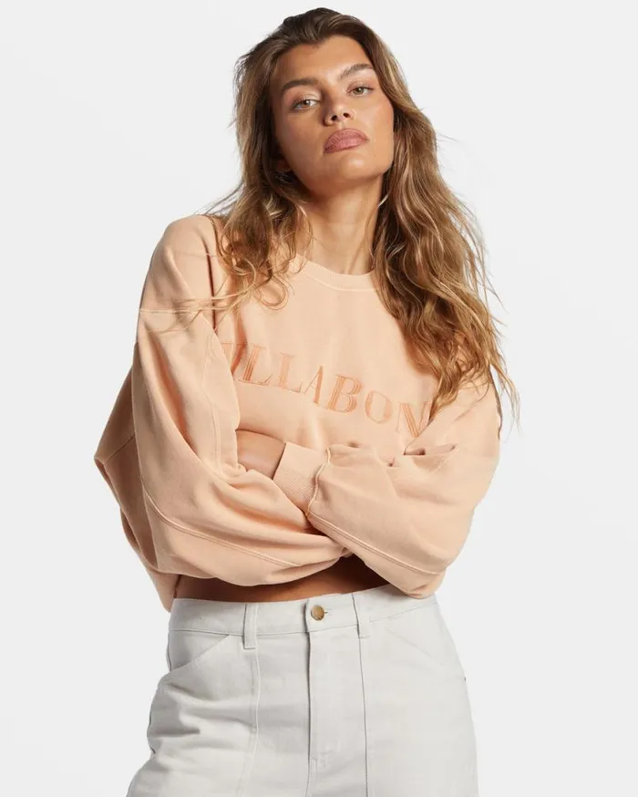 Womens Palmin Kendal Crewneck Sweatshirt Baked Clay Billabong Sweatshirts and Fleece Womens Palmin Kendal Crewneck Sweatshirt Baked Clay Billabong Sweatshirts and Fleece