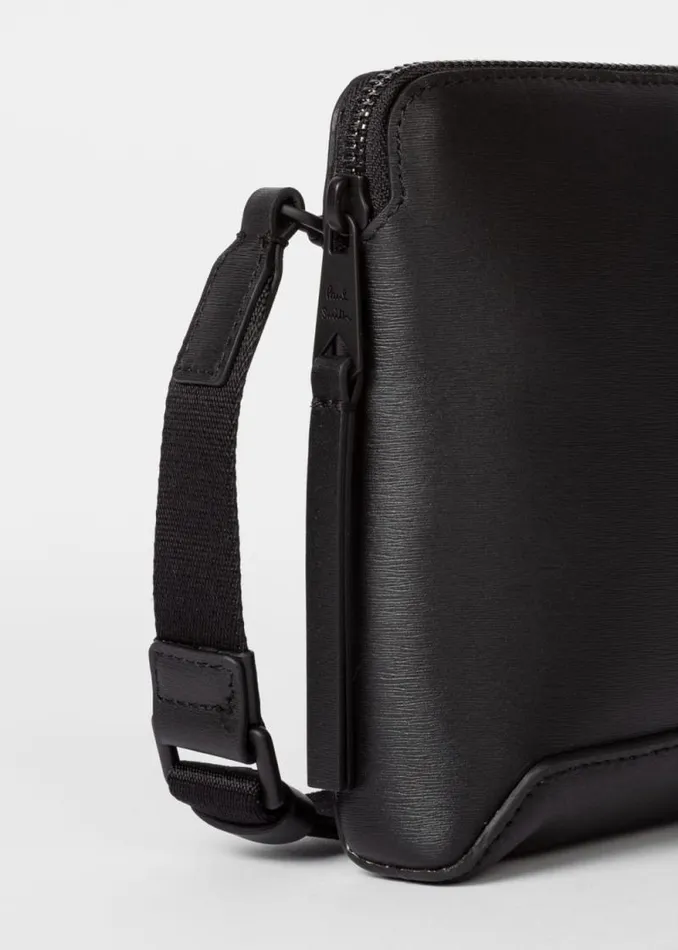 Womens Paul Smith Bags Black Embossed Leather Musette Bag Womens Paul Smith Bags Black Embossed Leather Musette Bag