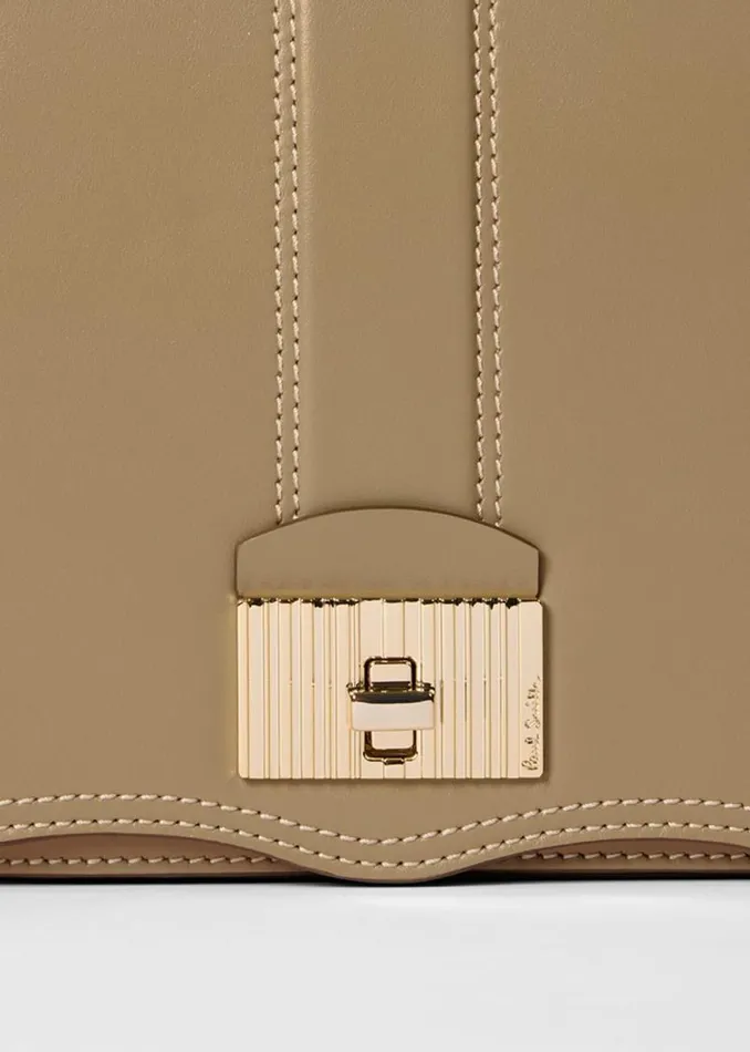 Womens Paul Smith Bags Khaki Leather Satchel Bag Womens Paul Smith Bags Khaki Leather Satchel Bag