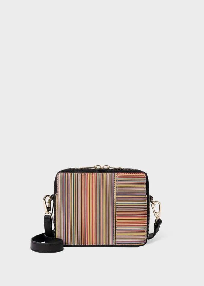 Womens Paul Smith Bags Leather 039Signature Stripe039 CrossBody Bag