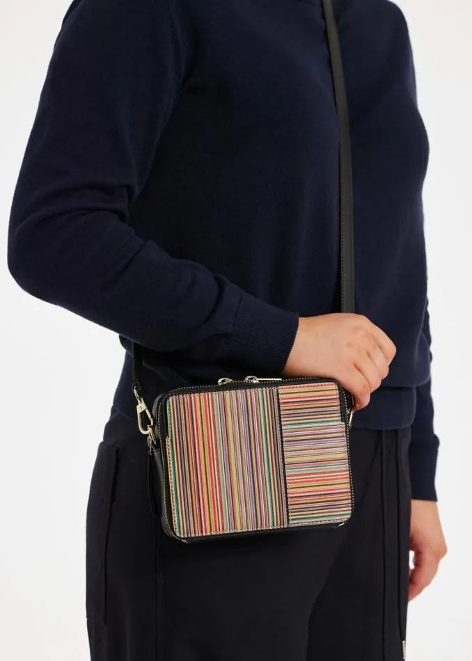 Womens Paul Smith Bags Leather 039Signature Stripe039 CrossBody Bag