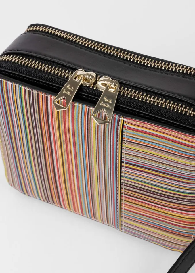 Womens Paul Smith Bags Leather 039Signature Stripe039 CrossBody Bag