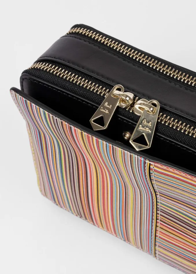 Womens Paul Smith Bags Leather 039Signature Stripe039 CrossBody Bag
