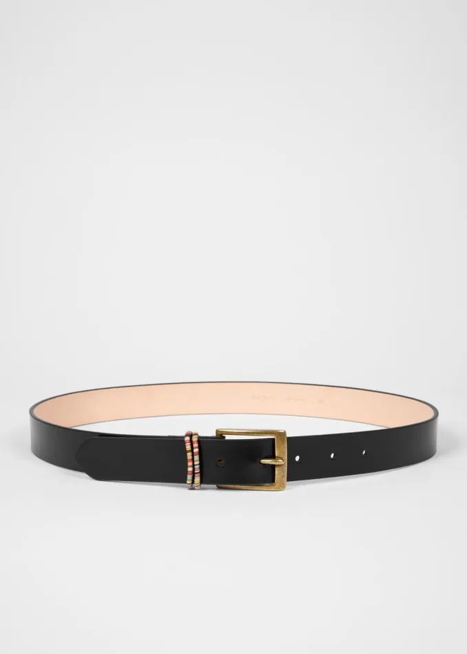 Womens Paul Smith Belts Black 039Signature Stripe039 Cord Belt Womens Paul Smith Belts Black 039Signature Stripe039 Cord Belt