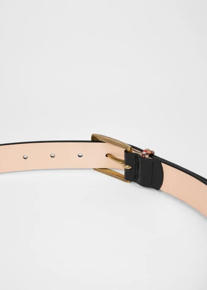 Womens Paul Smith Belts Black 039Signature Stripe039 Cord Belt Womens Paul Smith Belts Black 039Signature Stripe039 Cord Belt