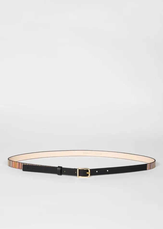 Womens Paul Smith Belts Leather 039Signature Stripe039 Belt Womens Paul Smith Belts Leather 039Signature Stripe039 Belt
