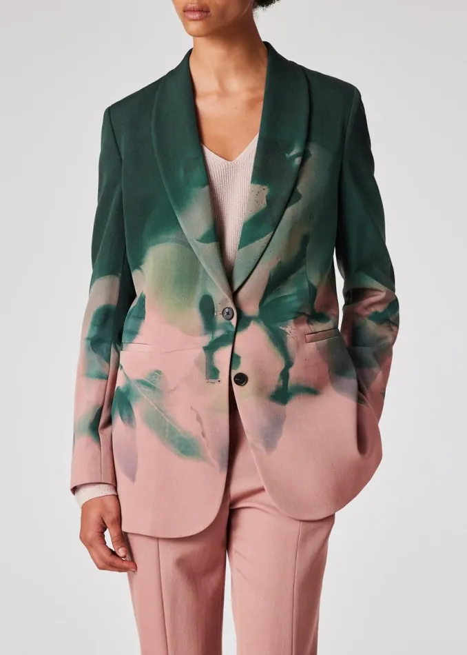 Womens Paul Smith Blazers 039Solar Gram039 Wool ShawlCollar Blazer