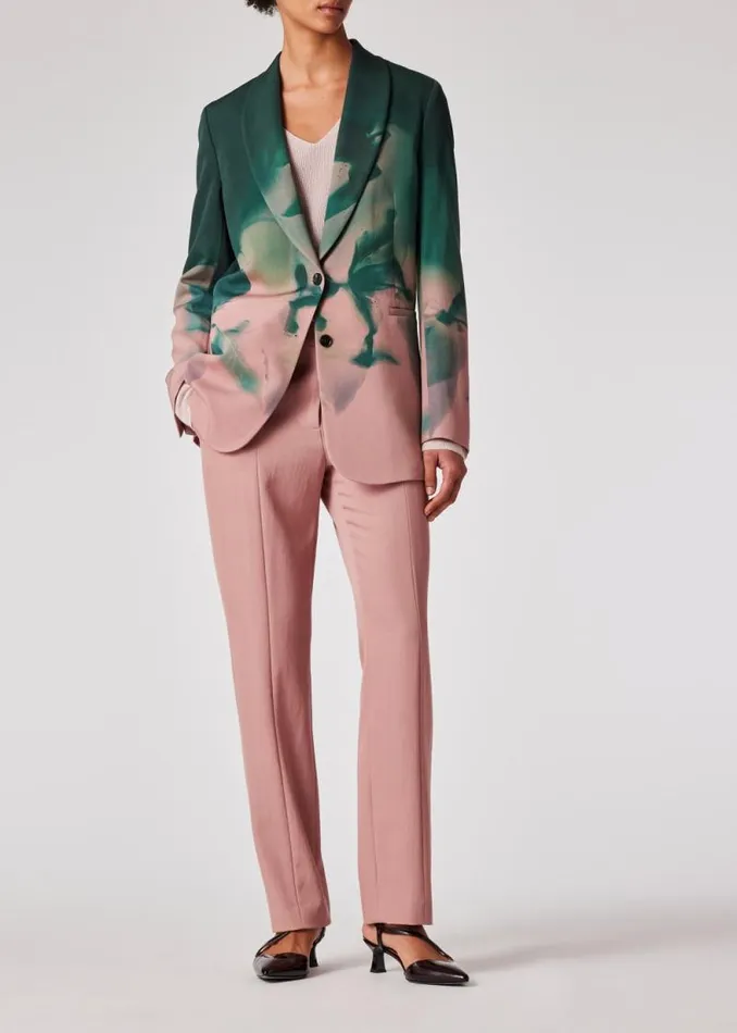 Womens Paul Smith Blazers 039Solar Gram039 Wool ShawlCollar Blazer Womens Paul Smith Blazers 039Solar Gram039 Wool ShawlCollar Blazer