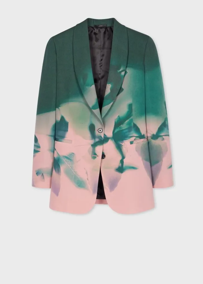 Womens Paul Smith Blazers 039Solar Gram039 Wool ShawlCollar Blazer Womens Paul Smith Blazers 039Solar Gram039 Wool ShawlCollar Blazer