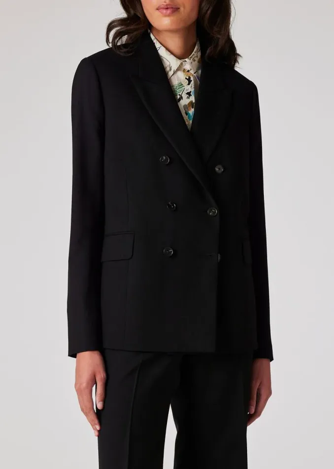 Womens Paul Smith Blazers A Suit To Travel In 8211 Black Wool Double Breasted Blazer Womens Paul Smith Blazers A Suit To Travel In 8211 Black Wool Double Breasted Blazer