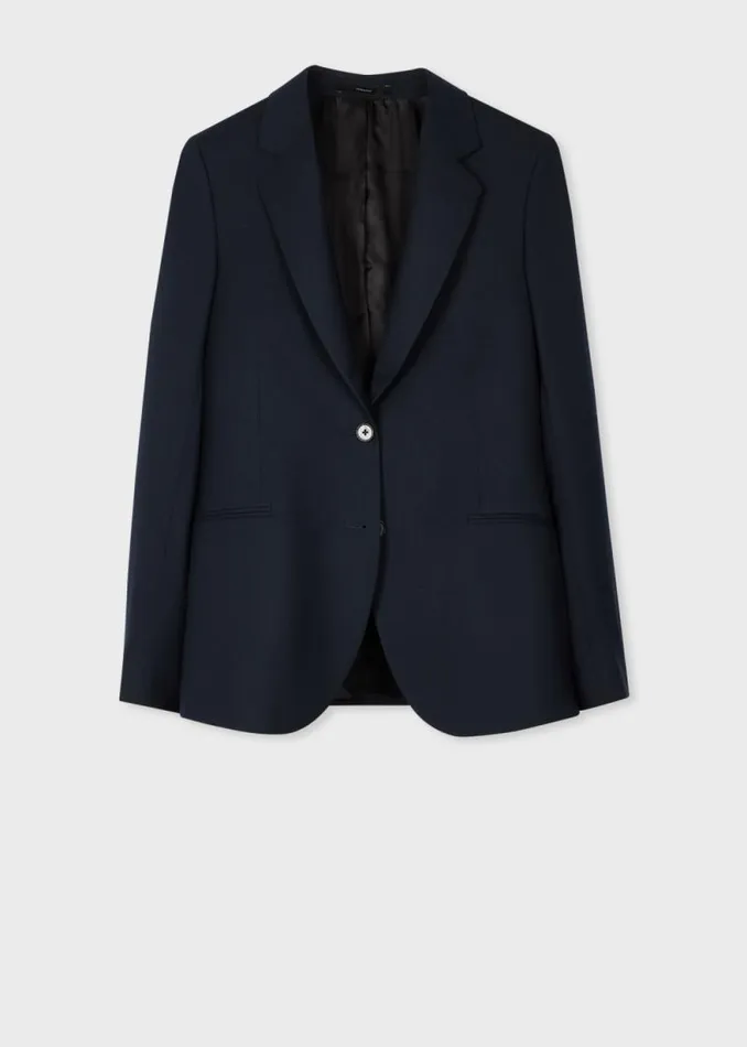 Womens Paul Smith Blazers A Suit To Travel In 8211 Dark Navy TwoButton Wool Blazer Womens Paul Smith Blazers A Suit To Travel In 8211 Dark Navy TwoButton Wool Blazer
