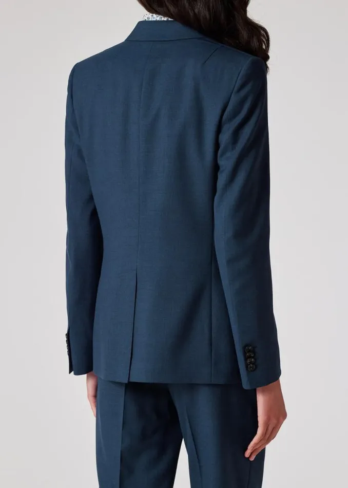 Womens Paul Smith Blazers A Suit To Travel In 8211 Petrol Blue Wool TwoButton Blazer Womens Paul Smith Blazers A Suit To Travel In 8211 Petrol Blue Wool TwoButton Blazer