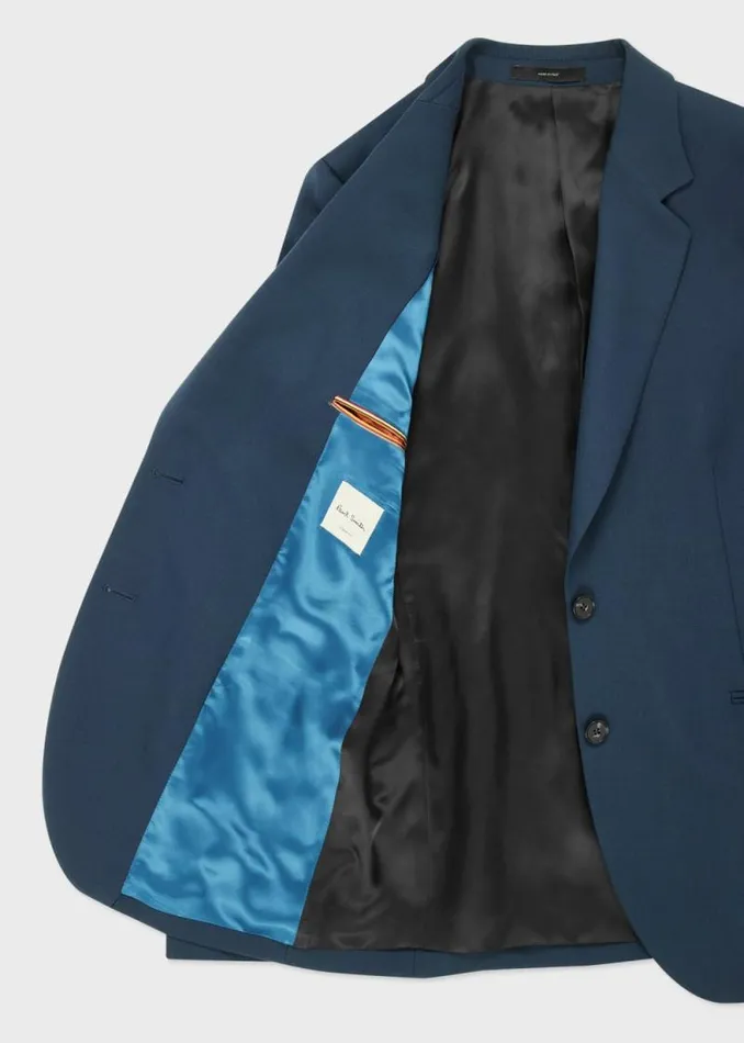 Womens Paul Smith Blazers A Suit To Travel In 8211 Petrol Blue Wool TwoButton Blazer Womens Paul Smith Blazers A Suit To Travel In 8211 Petrol Blue Wool TwoButton Blazer