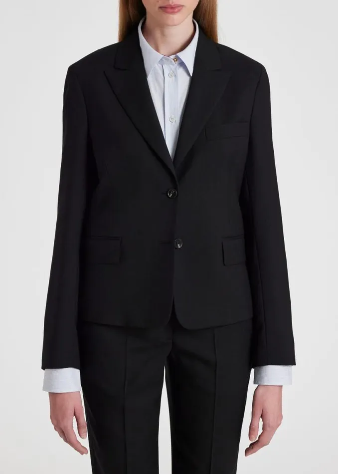 Womens Paul Smith Blazers Black Cropped 039A Suit To Travel In039 Wool Blazer Womens Paul Smith Blazers Black Cropped 039A Suit To Travel In039 Wool Blazer