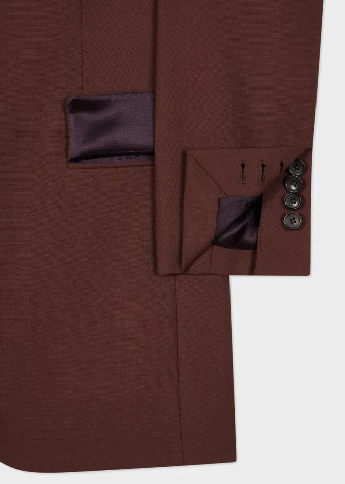 Womens Paul Smith Blazers Brown Hopsack Wool Blazer Womens Paul Smith Blazers Brown Hopsack Wool Blazer