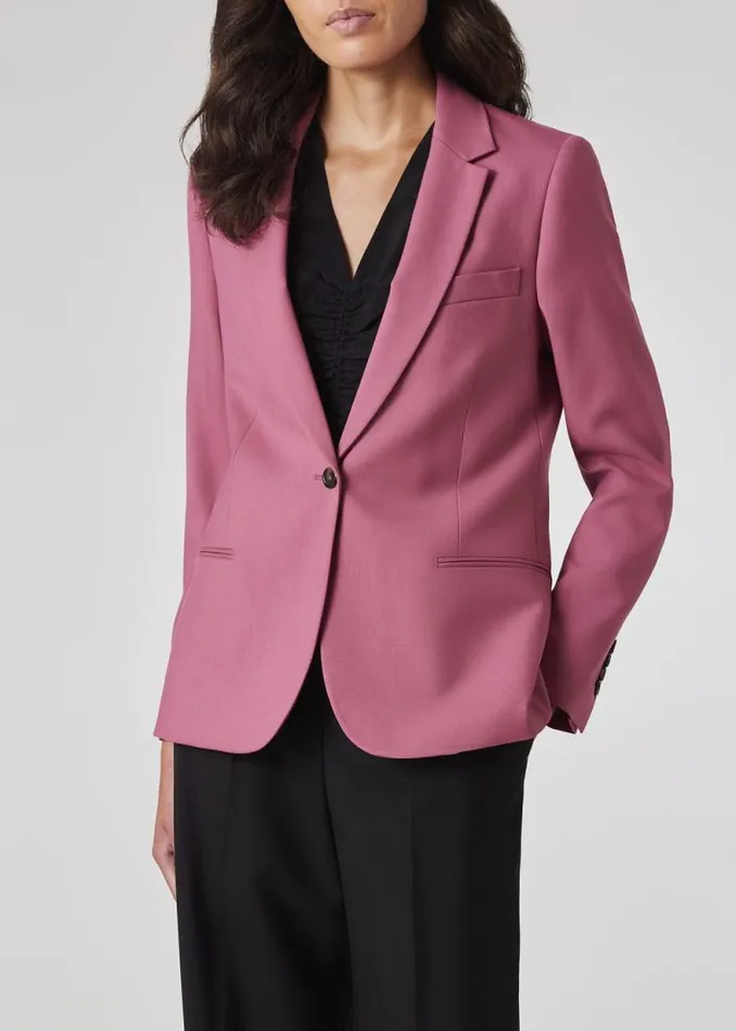 Womens Paul Smith Blazers Mauve Wool Hopsack Blazer