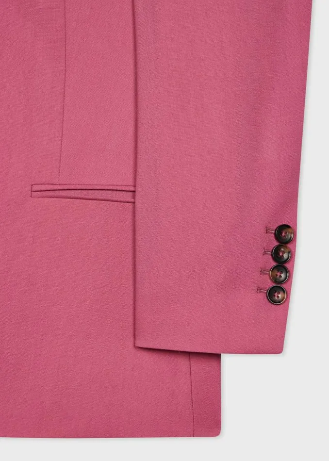 Womens Paul Smith Blazers Mauve Wool Hopsack Blazer Womens Paul Smith Blazers Mauve Wool Hopsack Blazer