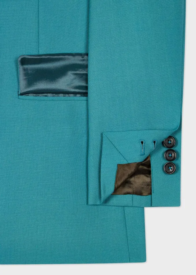 Womens Paul Smith Blazers Peacock Blue Wool DoubleBreasted Blazer Womens Paul Smith Blazers Peacock Blue Wool DoubleBreasted Blazer