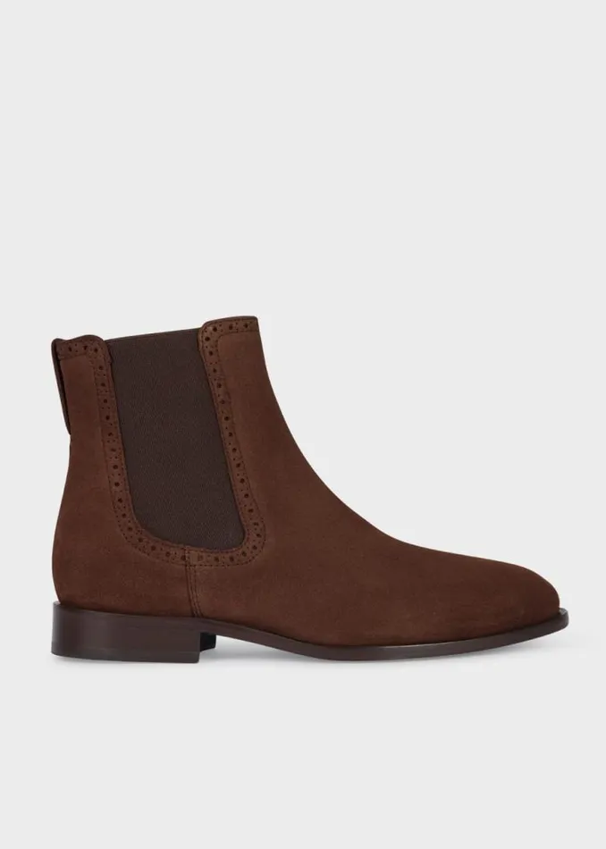 Womens Paul Smith Boots Suede Chocolate Brown 039Malanga039 Boots