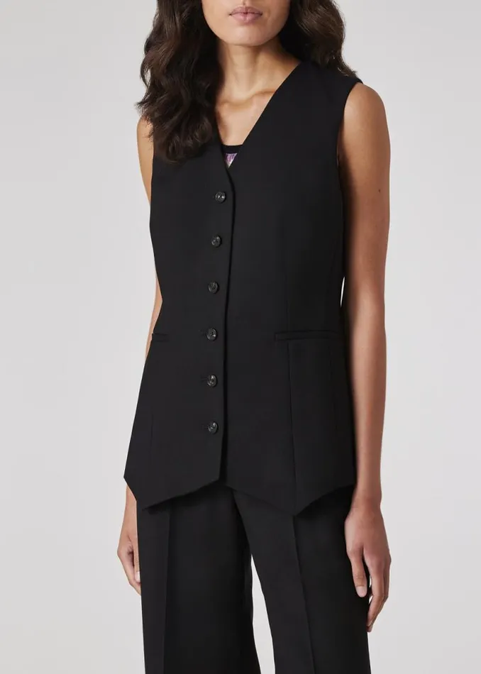 Womens Paul Smith Coats and Jackets A Suit To Travel In 8211 Black Wool Travel Waistcoat Womens Paul Smith Coats and Jackets A Suit To Travel In 8211 Black Wool Travel Waistcoat