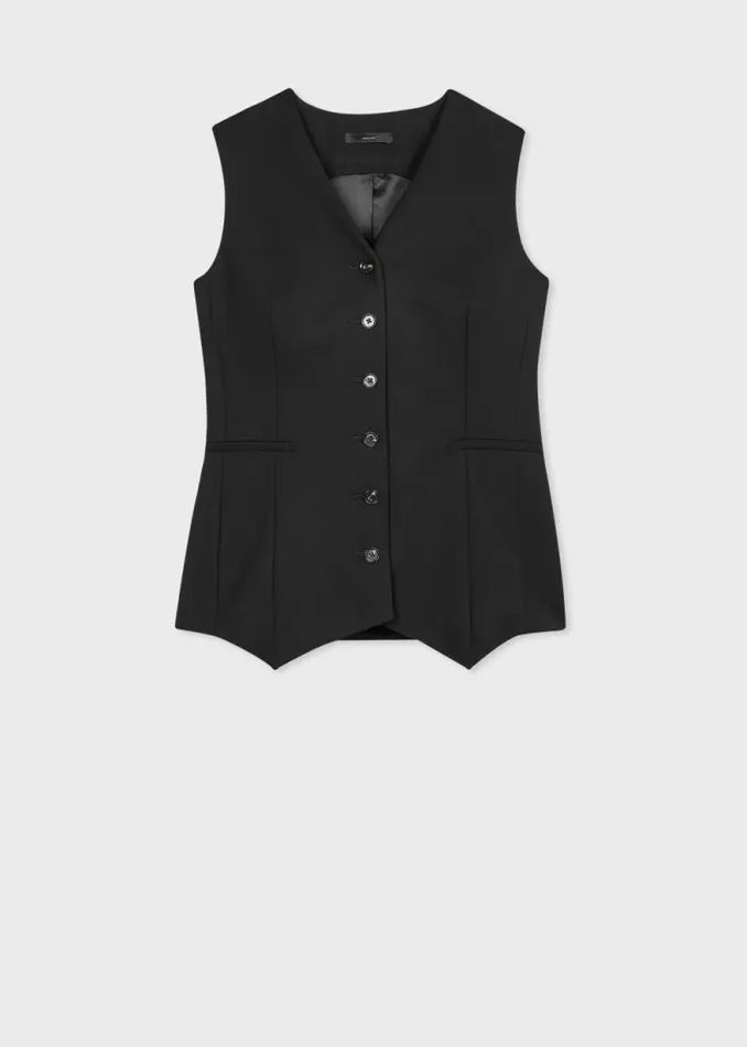 Womens Paul Smith Coats and Jackets A Suit To Travel In 8211 Black Wool Travel Waistcoat Womens Paul Smith Coats and Jackets A Suit To Travel In 8211 Black Wool Travel Waistcoat