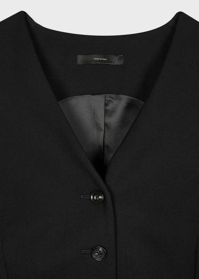 Womens Paul Smith Coats and Jackets A Suit To Travel In 8211 Black Wool Travel Waistcoat Womens Paul Smith Coats and Jackets A Suit To Travel In 8211 Black Wool Travel Waistcoat