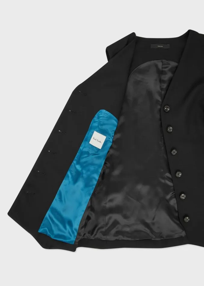 Womens Paul Smith Coats and Jackets A Suit To Travel In 8211 Black Wool Travel Waistcoat Womens Paul Smith Coats and Jackets A Suit To Travel In 8211 Black Wool Travel Waistcoat
