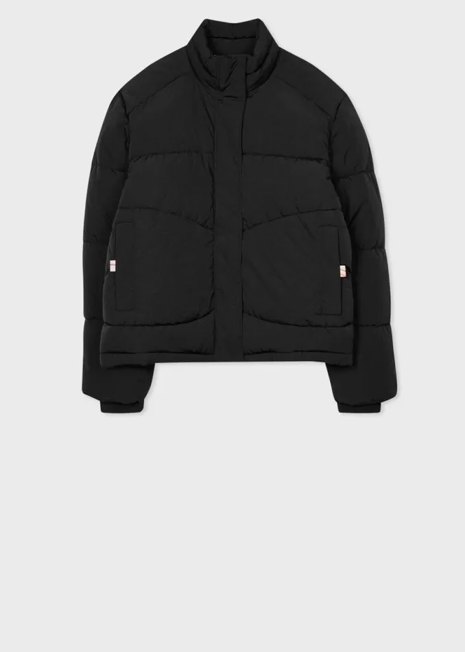 Womens Paul Smith Coats and Jackets Black Crinkle Short Quilted Coat