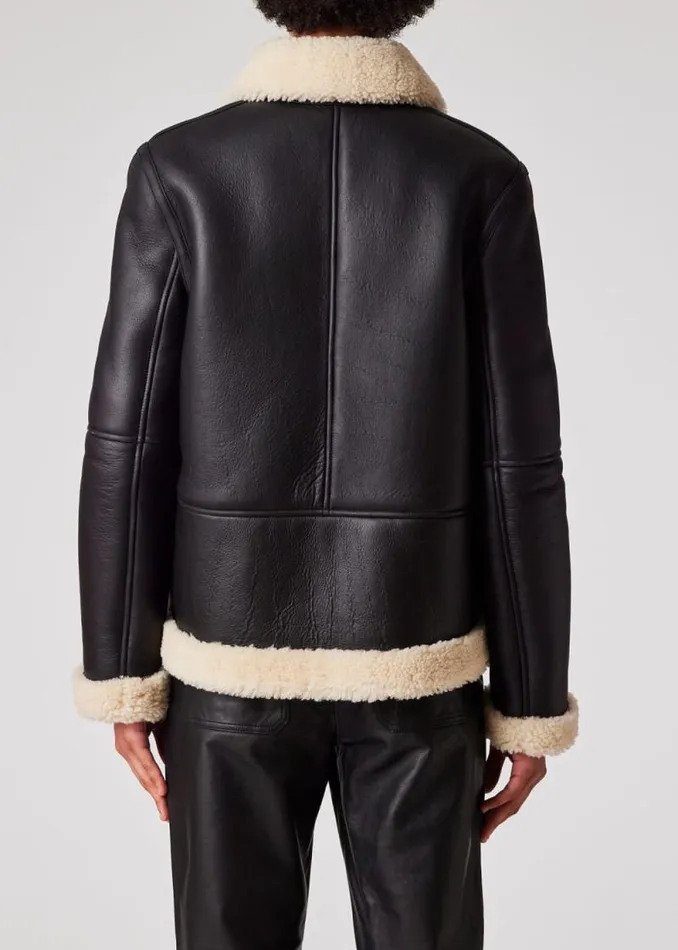 Womens Paul Smith Coats and Jackets Black Shearling Jacket