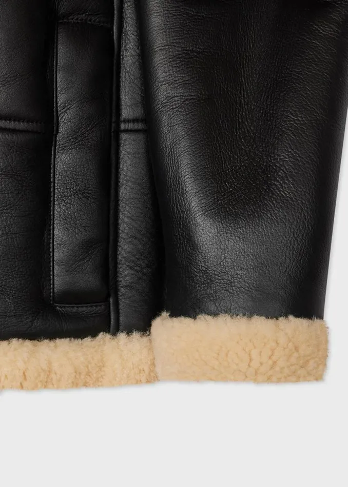 Womens Paul Smith Coats and Jackets Black Shearling Jacket