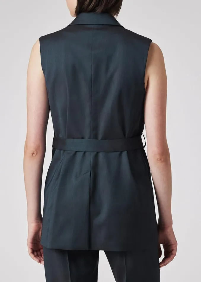 Womens Paul Smith Coats and Jackets Blue Tonic Wool Embroidered Waistcoat Womens Paul Smith Coats and Jackets Blue Tonic Wool Embroidered Waistcoat