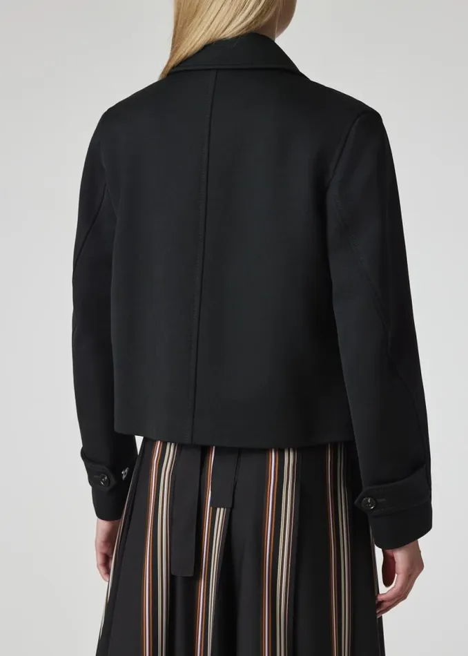 Womens Paul Smith Coats and Jackets Dark Green Cropped Wool Jacket Womens Paul Smith Coats and Jackets Dark Green Cropped Wool Jacket