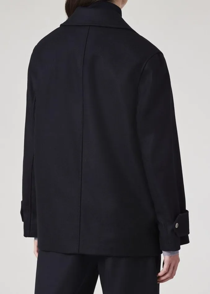 Womens Paul Smith Coats and Jackets Dark Navy WoolCashmere Asymmetric Zip Jacket Womens Paul Smith Coats and Jackets Dark Navy WoolCashmere Asymmetric Zip Jacket