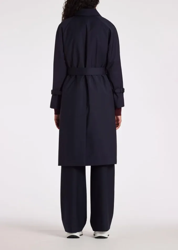 Womens Paul Smith Coats and Jackets Navy 039Storm System Wool039 Mac With Detachable Liner Womens Paul Smith Coats and Jackets Navy 039Storm System Wool039 Mac With Detachable Liner