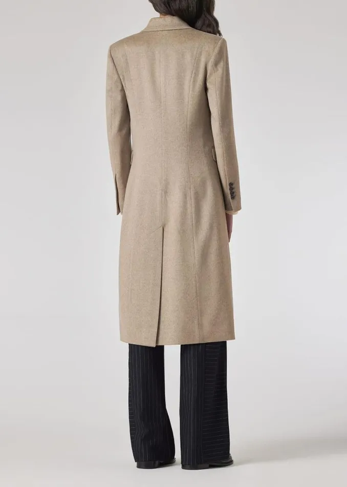 Womens Paul Smith Coats and Jackets Oatmeal WoolCashmere Blend DoubleBreasted Coat Womens Paul Smith Coats and Jackets Oatmeal WoolCashmere Blend DoubleBreasted Coat