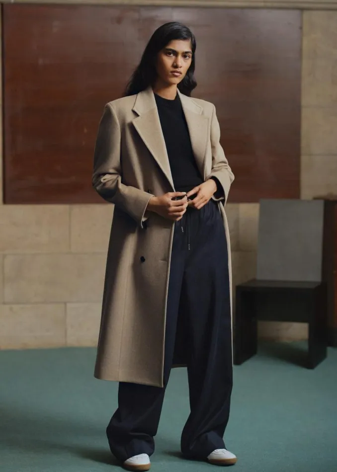 Womens Paul Smith Coats and Jackets Oatmeal WoolCashmere Blend DoubleBreasted Coat Womens Paul Smith Coats and Jackets Oatmeal WoolCashmere Blend DoubleBreasted Coat