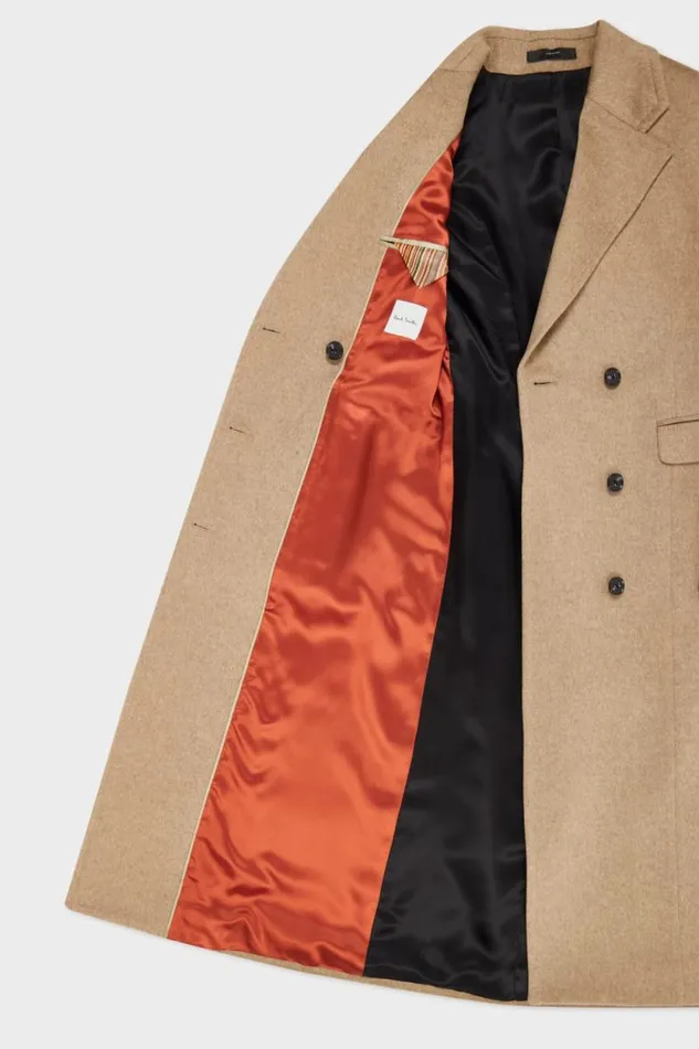 Womens Paul Smith Coats and Jackets Oatmeal WoolCashmere Blend DoubleBreasted Coat Womens Paul Smith Coats and Jackets Oatmeal WoolCashmere Blend DoubleBreasted Coat