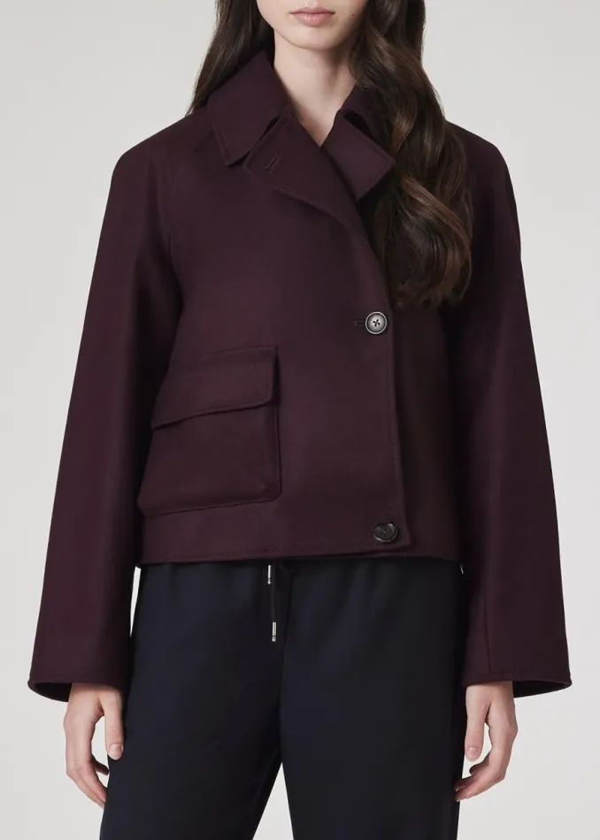 Womens Paul Smith Coats and Jackets Purple WoolCashmere Blend Cropped Cocoon Jacket Womens Paul Smith Coats and Jackets Purple WoolCashmere Blend Cropped Cocoon Jacket