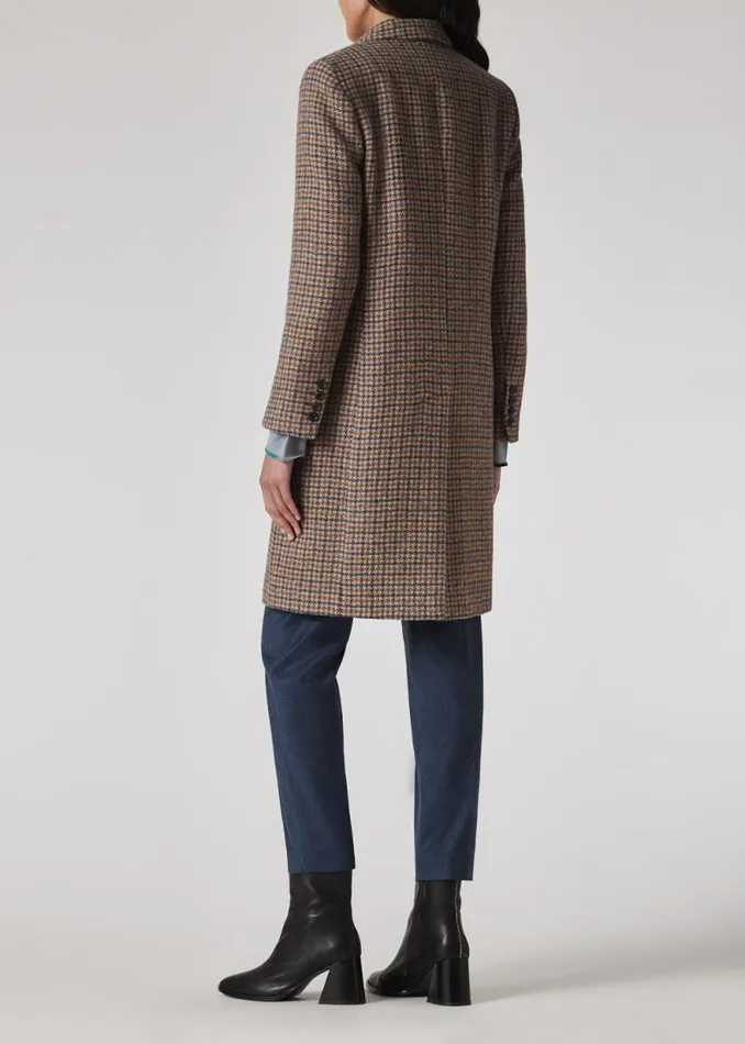 Womens Paul Smith Coats and Jackets Wool Dogtooth Check Epsom Coat Womens Paul Smith Coats and Jackets Wool Dogtooth Check Epsom Coat