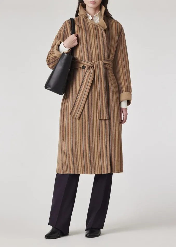 Womens Paul Smith Coats and Jackets Wool Reversible 039Signature Stripe039 Cocoon Coat Womens Paul Smith Coats and Jackets Wool Reversible 039Signature Stripe039 Cocoon Coat