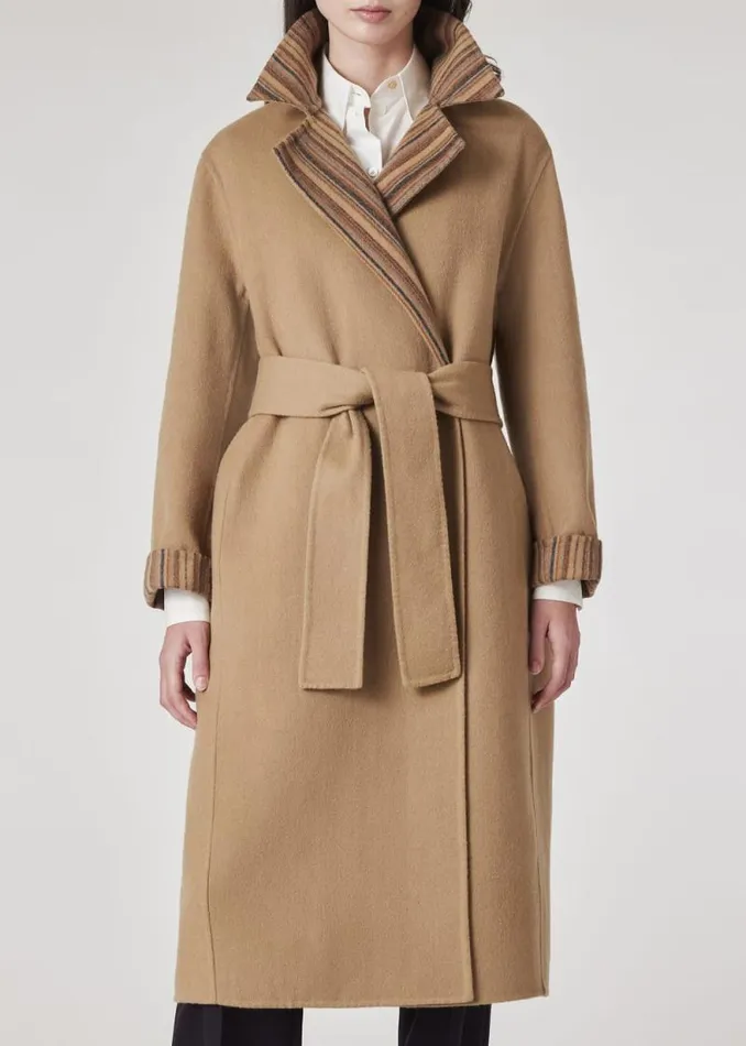 Womens Paul Smith Coats and Jackets Wool Reversible 039Signature Stripe039 Cocoon Coat Womens Paul Smith Coats and Jackets Wool Reversible 039Signature Stripe039 Cocoon Coat