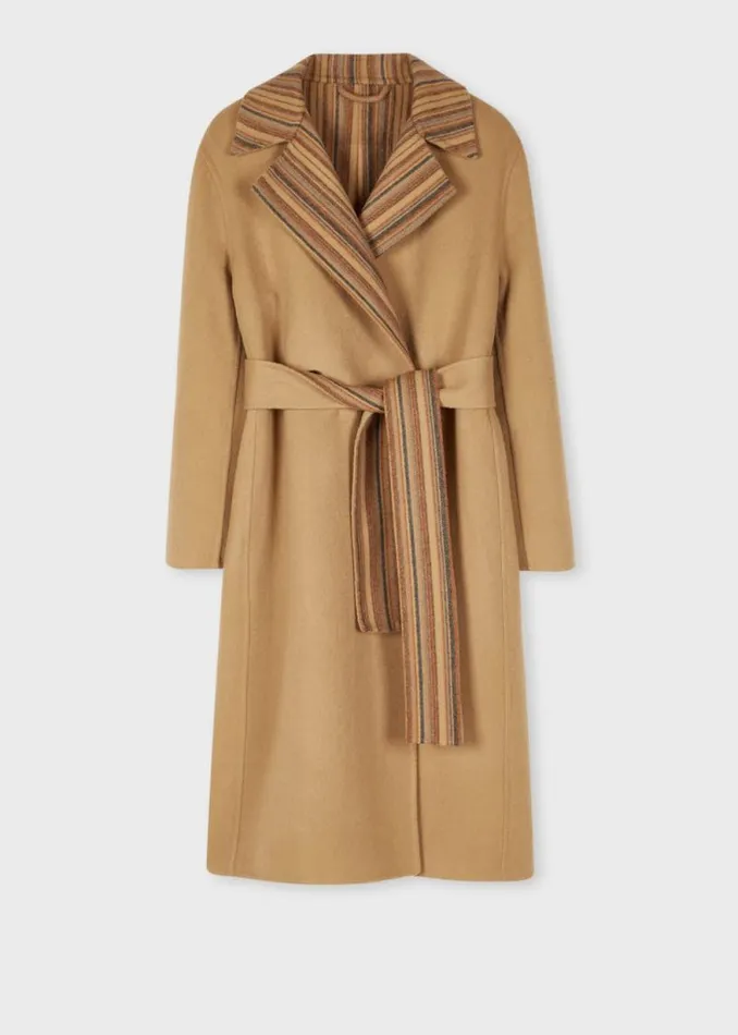 Womens Paul Smith Coats and Jackets Wool Reversible 039Signature Stripe039 Cocoon Coat Womens Paul Smith Coats and Jackets Wool Reversible 039Signature Stripe039 Cocoon Coat
